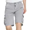 Men's Casual Solid Color Multi-Pocket Cargo Shorts 09603033Y sold by Manly