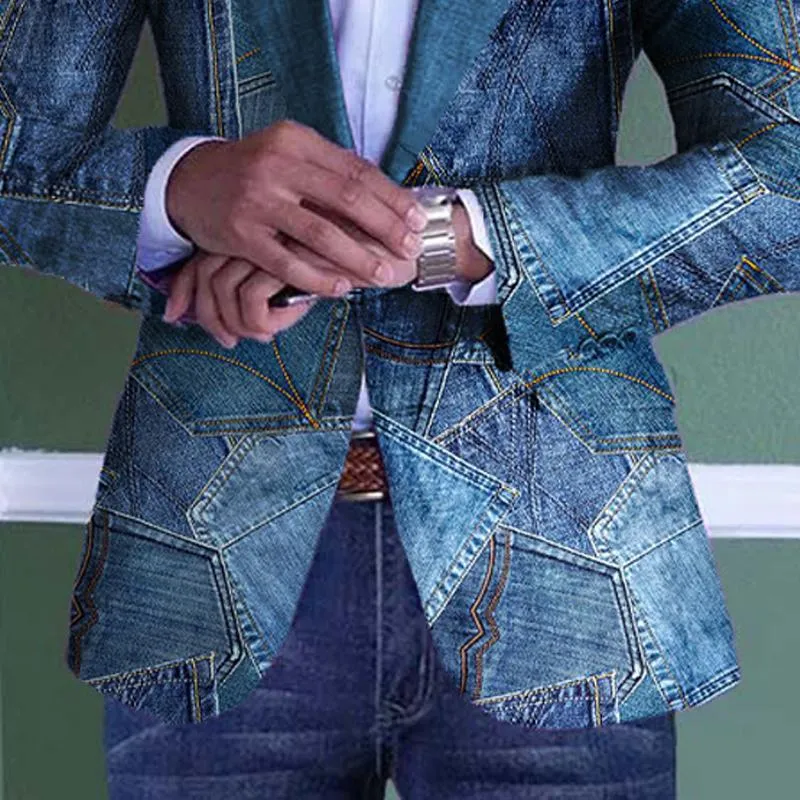 Men's Single-breasted Checked Print Blazer 18560675X sold by Manly product image thumbnail 4