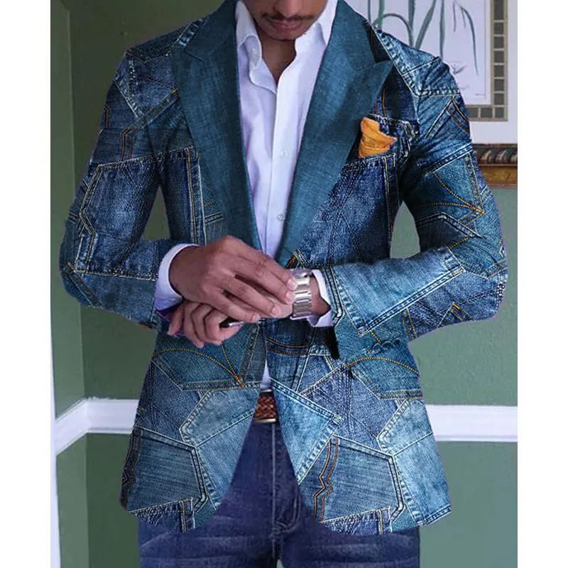 Men's Single-breasted Checked Print Blazer 18560675X sold by Manly product image thumbnail 2