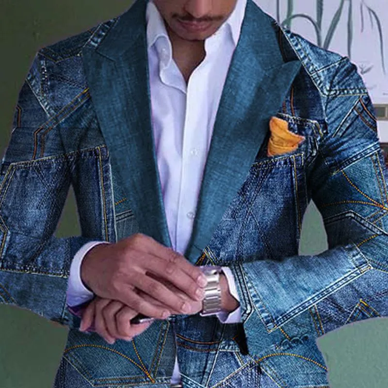 Men's Single-breasted Checked Print Blazer 18560675X sold by Manly product image thumbnail 3