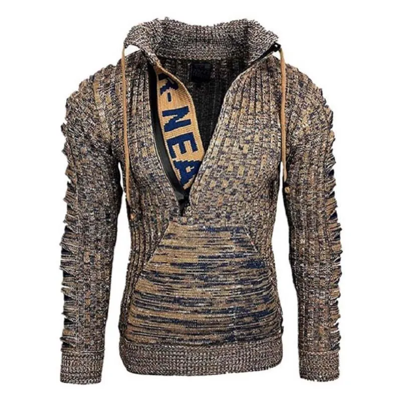 Men's Lapel Loose Pullover Knit Sweater 54191984M sold by Manly