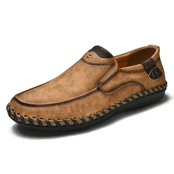 MEN'S RETRO SLIP-ON LEATHER SHOES 09572323 sold by Manly