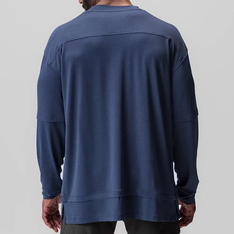 Men'S Sport Loose Solid Color Long-Sleeved T-Shirt 15237120Y sold by Manly product image thumbnail 2