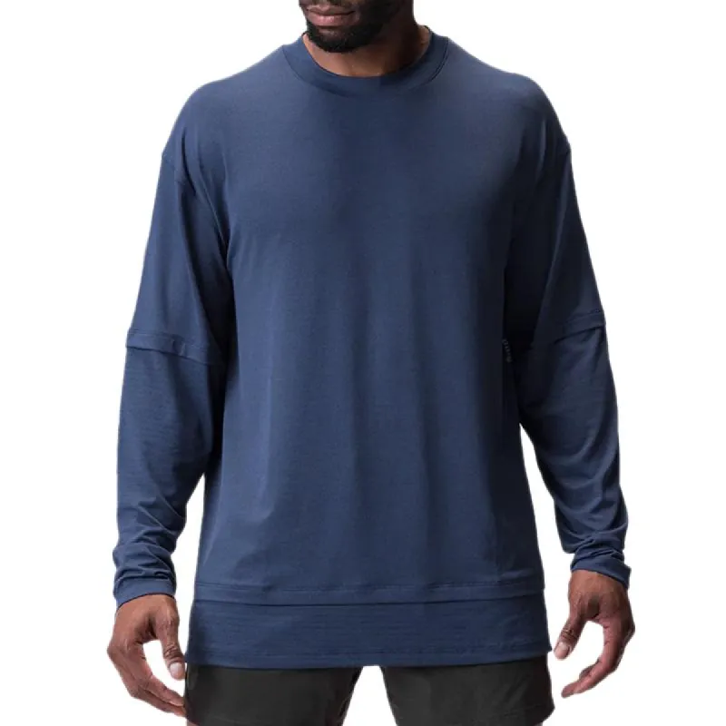 Men'S Sport Loose Solid Color Long-Sleeved T-Shirt 15237120Y sold by Manly
