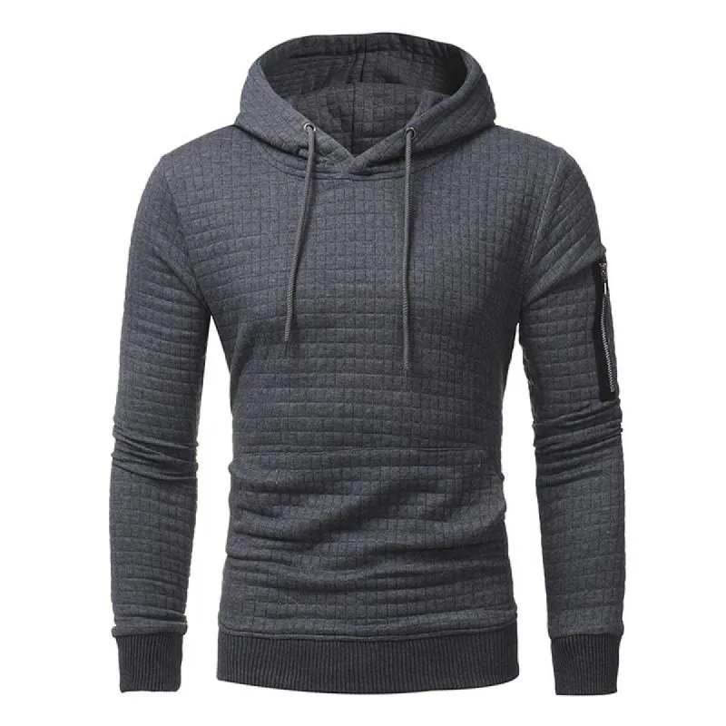 Men's Zipper Decor Loose Fit Casual Hoodie 22625474Z sold by Manly