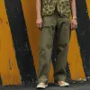 Men's Solid Color Straight Big Pocket Cargo Pants 62262942Z sold by Manly