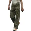 Men's Solid Color Straight Big Pocket Cargo Pants 62262942Z sold by Manly