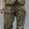 Men's Solid Color Straight Big Pocket Cargo Pants 62262942Z sold by Manly