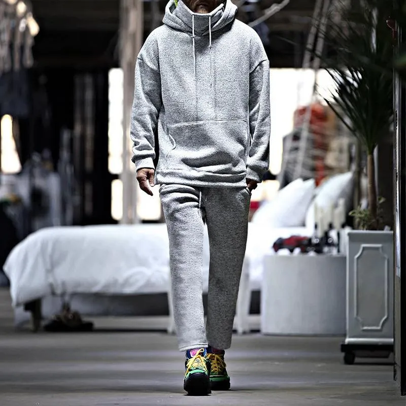 Men's Fleece Thickened Loose Personality Casual Sports Hoodie Trousers Set 02047089Z sold by Manly product image thumbnail 3