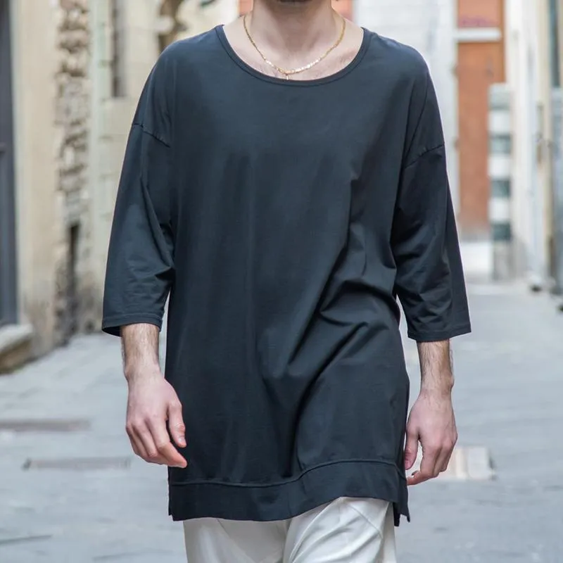 Men's Casual Retro Solid Color Round Neck Long Sleeve T-shirt 90586162TO sold by Manly product image thumbnail 2