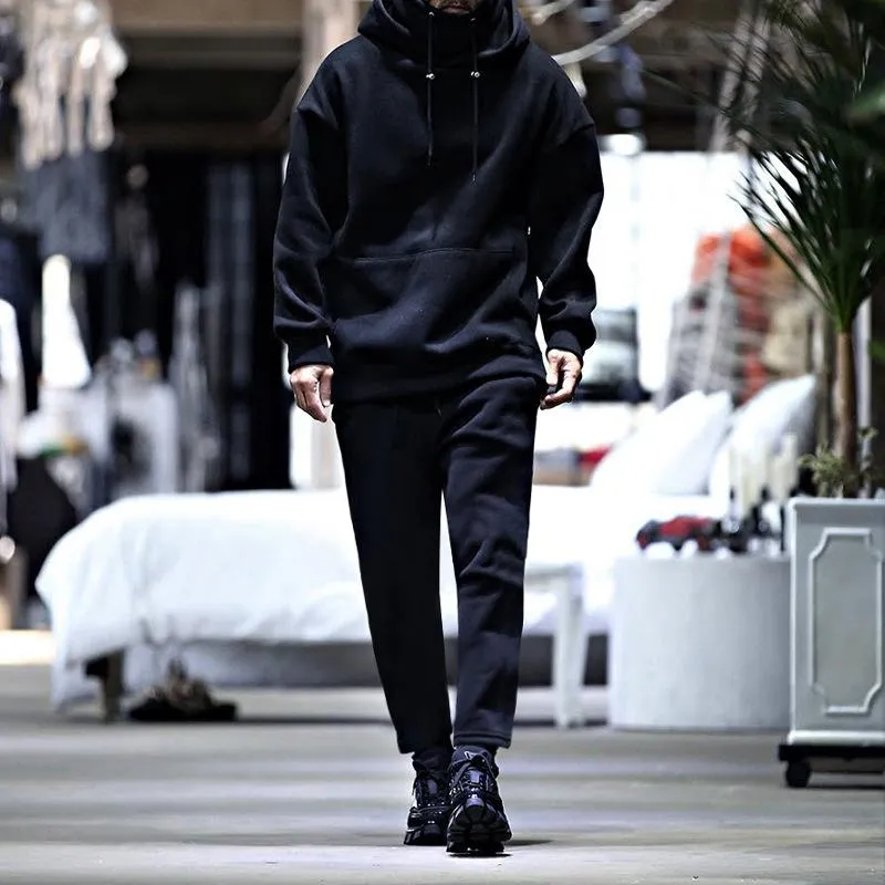 Men's Fleece Thickened Loose Personality Casual Sports Hoodie Trousers Set 02047089Z sold by Manly product image thumbnail 4