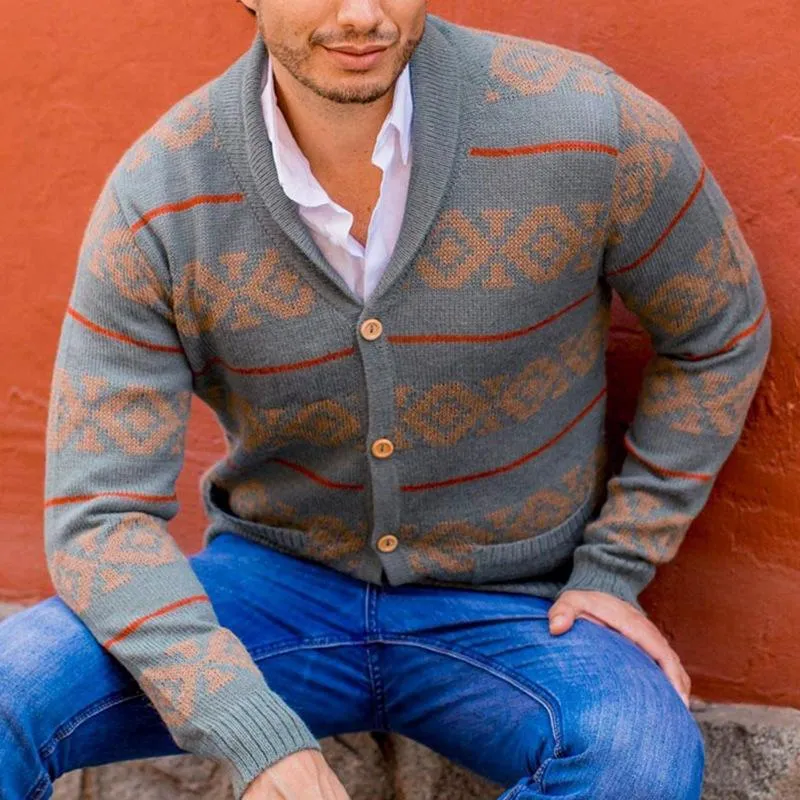 Men's Vintage Striped Jacquard Knit Cardigan 54557886M sold by Manly product image thumbnail 4