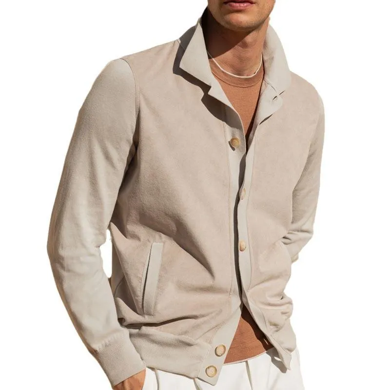 Men's Solid Lapel Single Breasted Casual Jacket 38877751Z sold by Manly