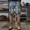Men's Retro Biker Multi-Pocket Denim Cargo Shorts 70491013Y sold by Manly