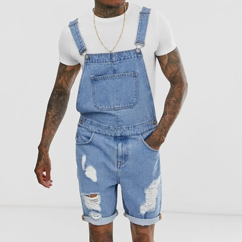 Men's Vintage Denim Ripped Overalls 51380159Y sold by Manly product image thumbnail 2
