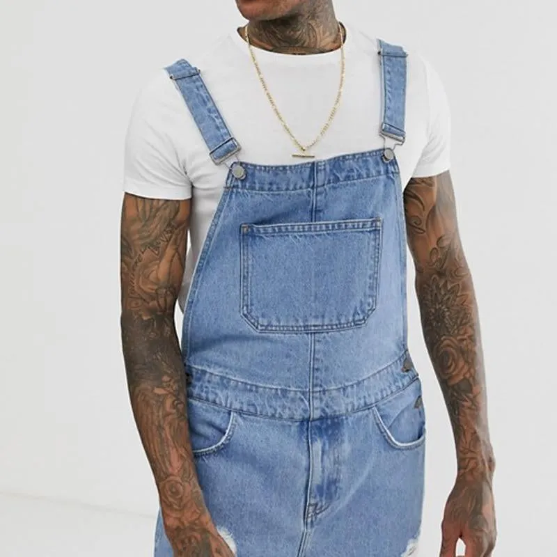 Men's Vintage Denim Ripped Overalls 51380159Y sold by Manly product image thumbnail 4