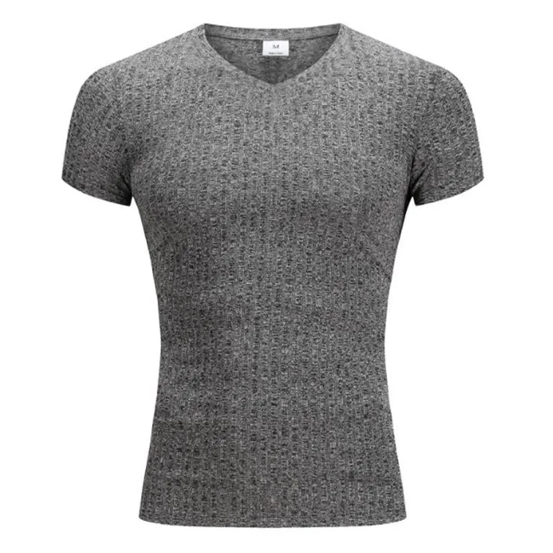 Men's V-neck short-sleeve knitted T-shirt 43462336X sold by Manly