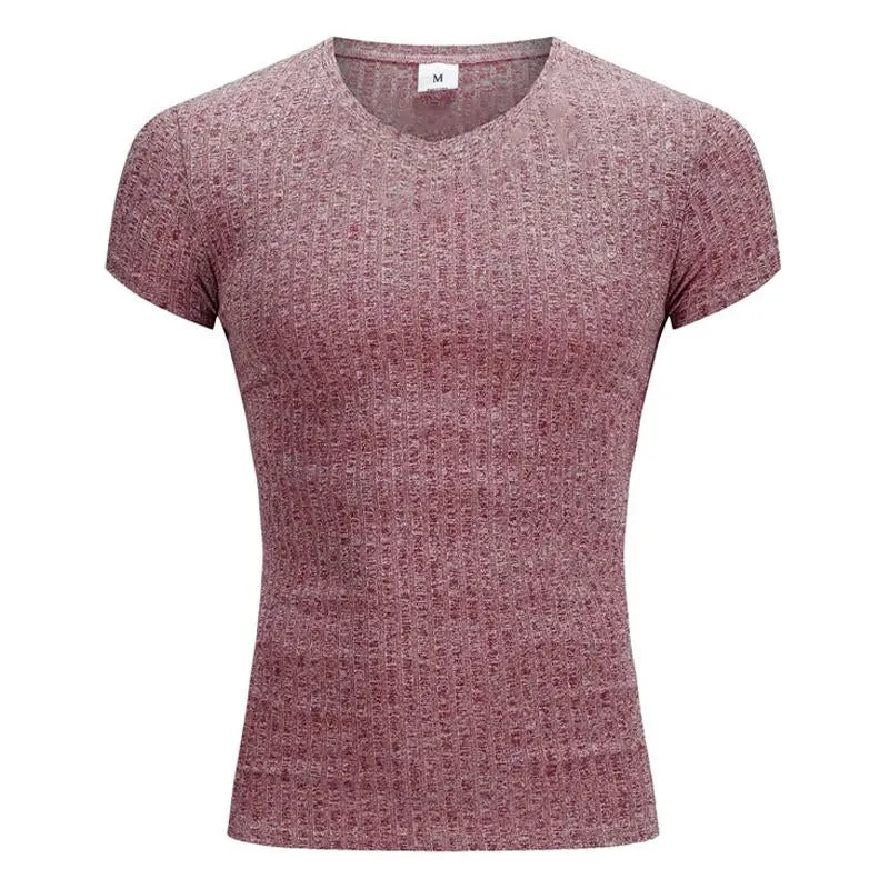 Men's V-neck short-sleeve knitted T-shirt 43462336X sold by Manly product image thumbnail 3