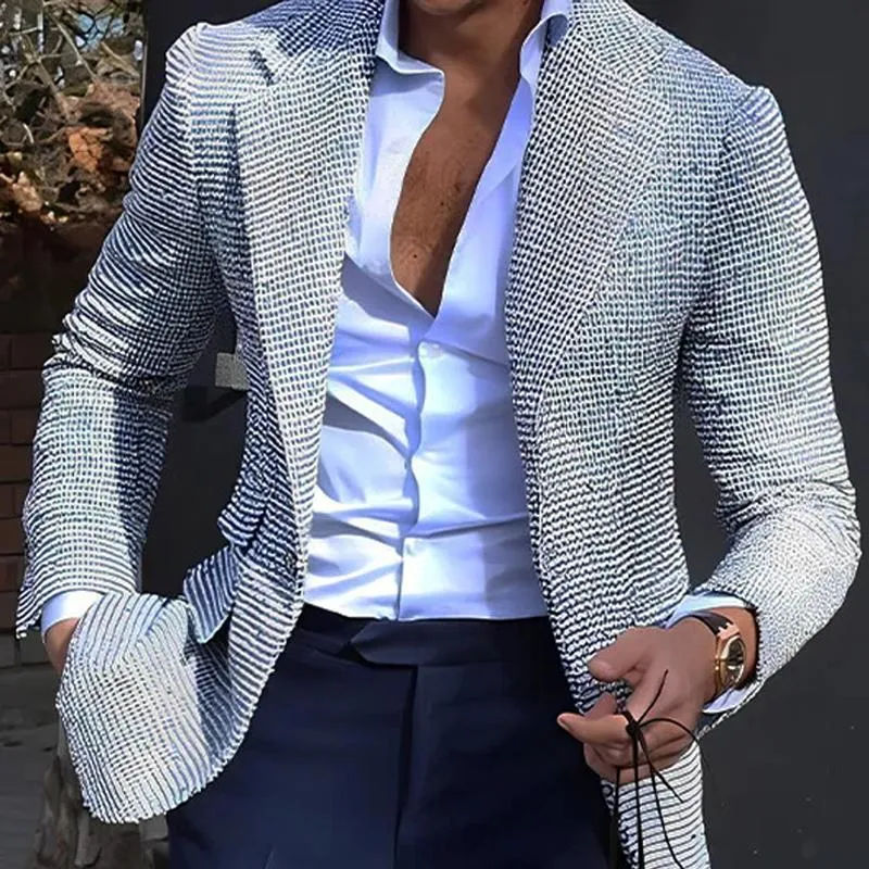 Men's Printed Two-button Casual Blazer 79806843X sold by Manly product image thumbnail 2