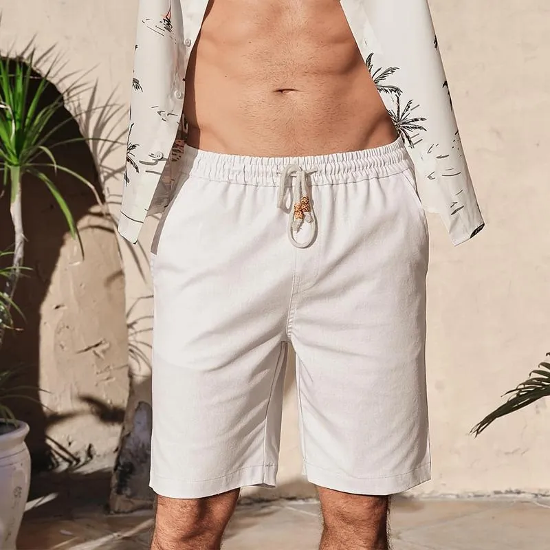 Men's Cotton And Linen Pocket Beach Shorts 16939737Y sold by Manly product image thumbnail 3