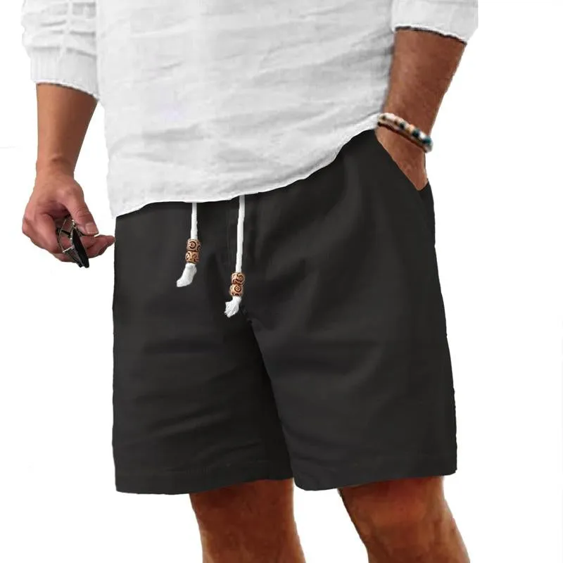 Men's Cotton And Linen Pocket Beach Shorts 16939737Y sold by Manly