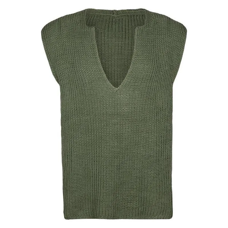 Men's Sleeveless V-Neck Loose Knit Vest 20980803X sold by Manly product image thumbnail 2