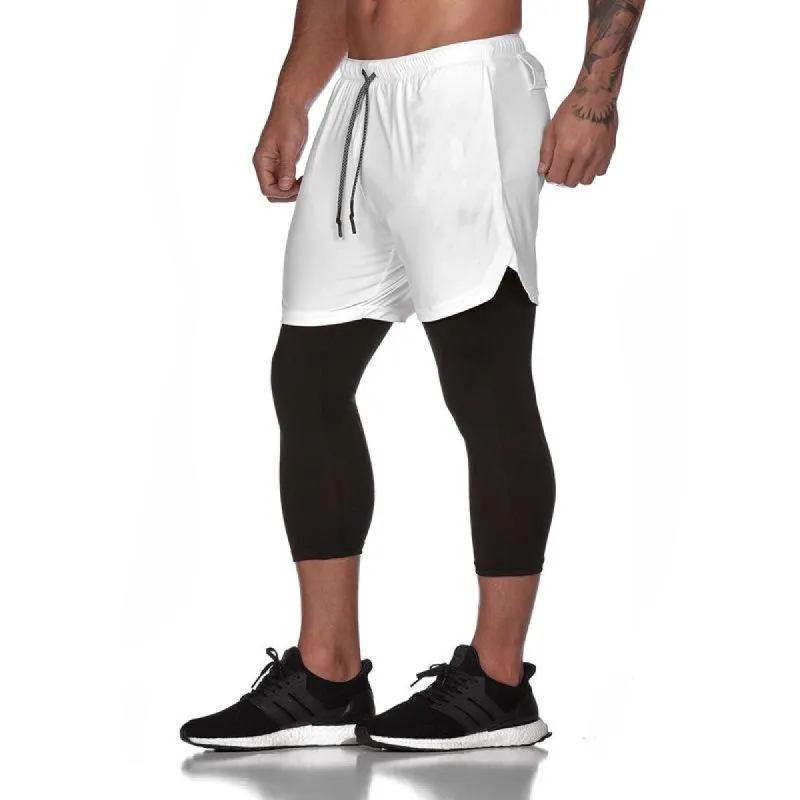 Men's Casual Fake Two-Piece Quick-Drying Sports Shorts 54972388M sold by Manly