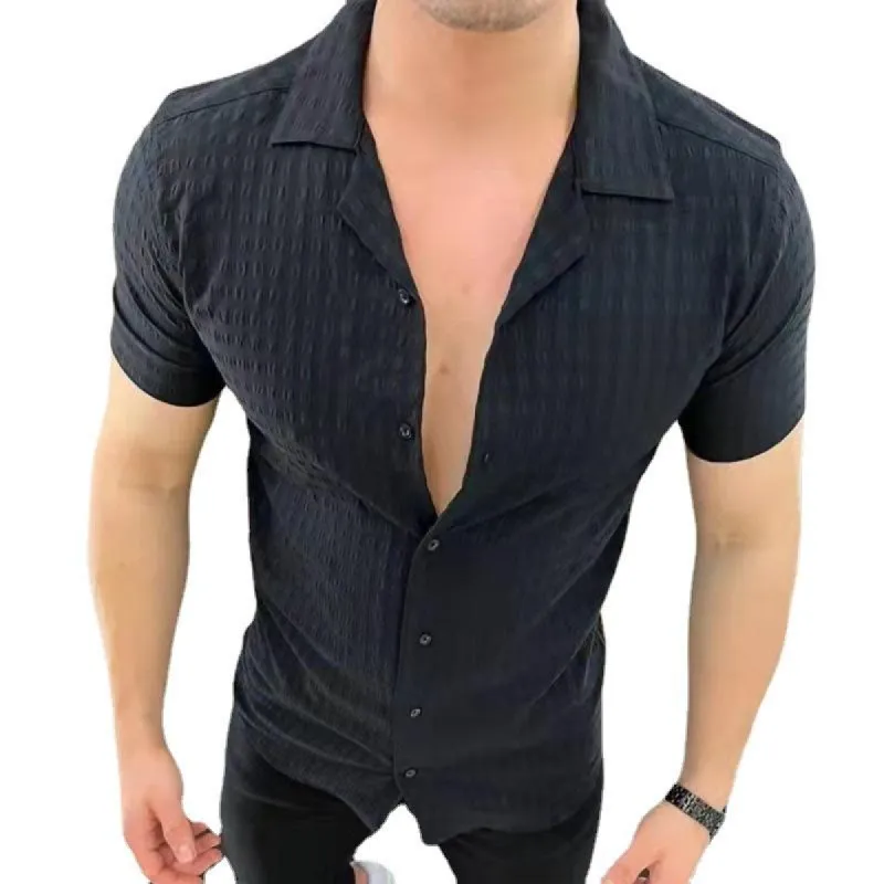 Men's Casual Retro Beach Short Sleeve Shirt 82287576TO sold by Manly