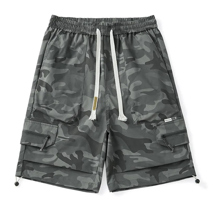 Men's Casual Loose Camouflage Quick-drying Cargo Shorts 24175568M sold by Manly