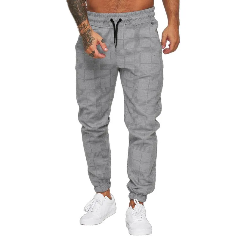 Men's Checkered Print Casual Elastic Trousers 72166149X sold by Manly product image thumbnail 2