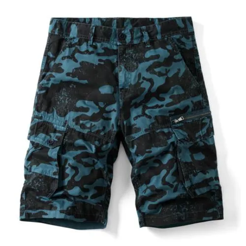 Men's Casual Outdoor Camouflage Loose Multi-pocket Cargo Shorts 37933660M sold by Manly product image thumbnail 3