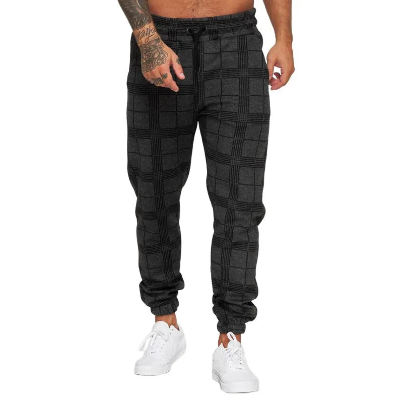 Men's Checkered Print Casual Elastic Trousers 72166149X sold by Manly product image thumbnail 4