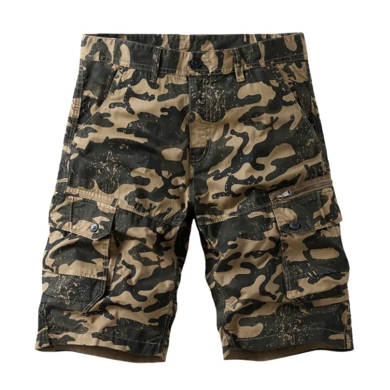 Men's Casual Outdoor Camouflage Loose Multi-pocket Cargo Shorts 37933660M sold by Manly product image thumbnail 2