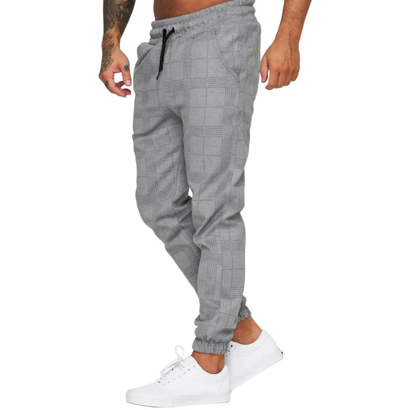 Men's Checkered Print Casual Elastic Trousers 72166149X sold by Manly product image thumbnail 5