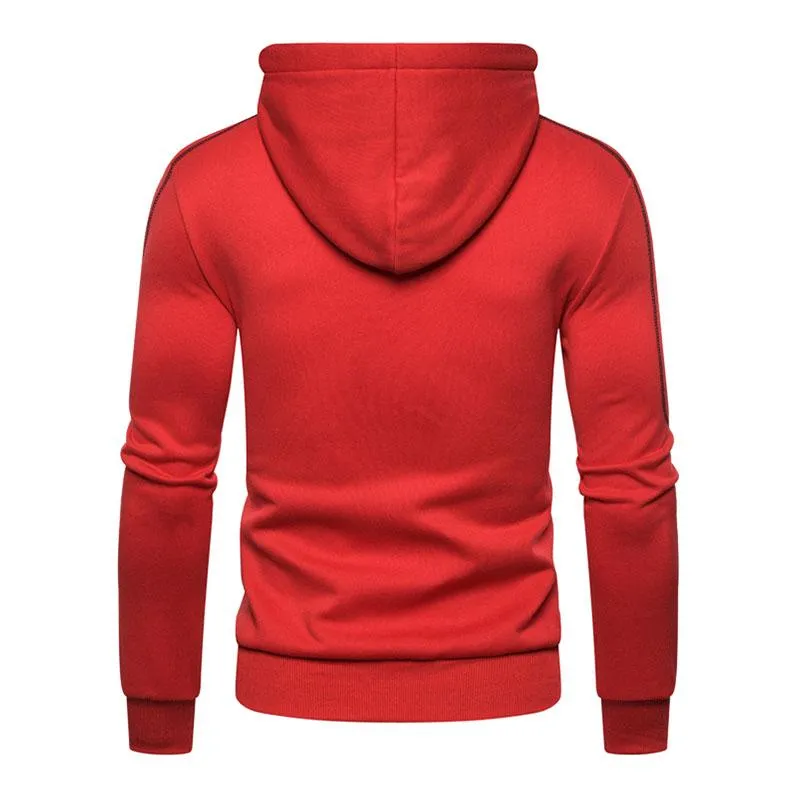 Men's Casual Color Block Zip Long Sleeve Sports Hoodie 67415663M sold by Manly product image thumbnail 5