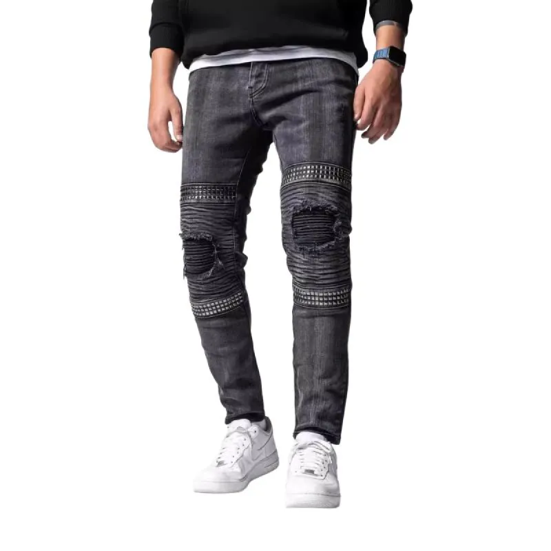 Men's Fashion Distressed Skinny Casual Jeans 49794280Z sold by Manly