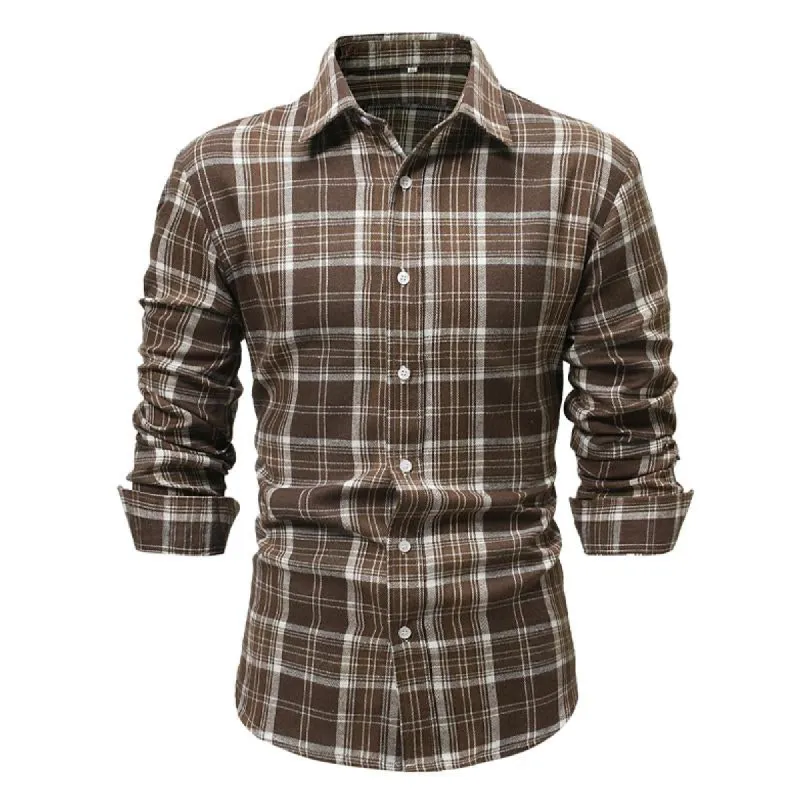 Men's Casual Flannel Check Long Sleeve Shirt 43563211Y sold by Manly