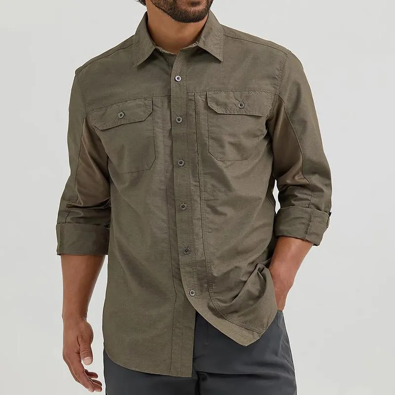 Men's Retro Casual Pocket Workwear Long Sleeve Shirt 05375471TO sold by Manly product image thumbnail 2