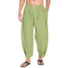 Men's Casual Drawstring Cotton Linen Loose Harem Pants 54003103M sold by Manly