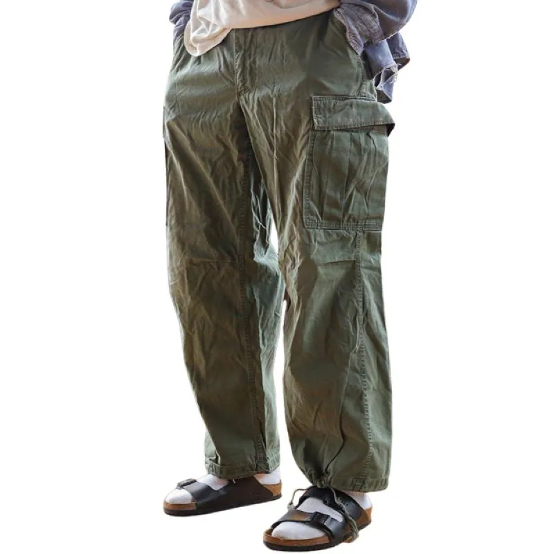 Men's Casual Retro Big Pocket Straight Cargo Pants 86207990TO sold by Manly