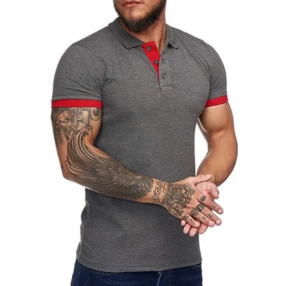 Men's Colorblock Lapel Short Sleeve Casual Polo Shirt 67494980Z sold by Manly product image thumbnail 3