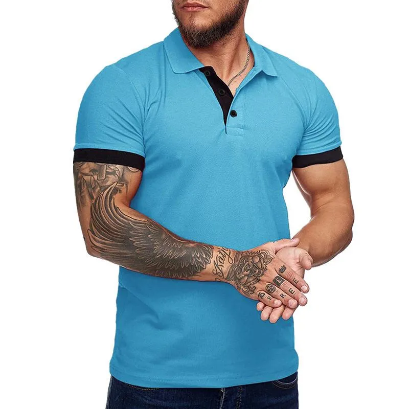 Men's Colorblock Lapel Short Sleeve Casual Polo Shirt 67494980Z sold by Manly product image thumbnail 5