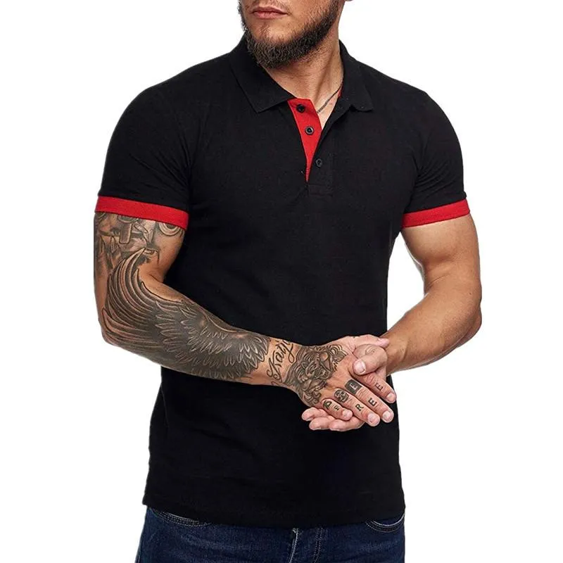 Men's Colorblock Lapel Short Sleeve Casual Polo Shirt 67494980Z sold by Manly product image thumbnail 4