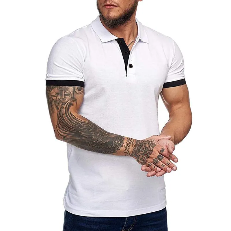 Men's Colorblock Lapel Short Sleeve Casual Polo Shirt 67494980Z sold by Manly product image thumbnail 2