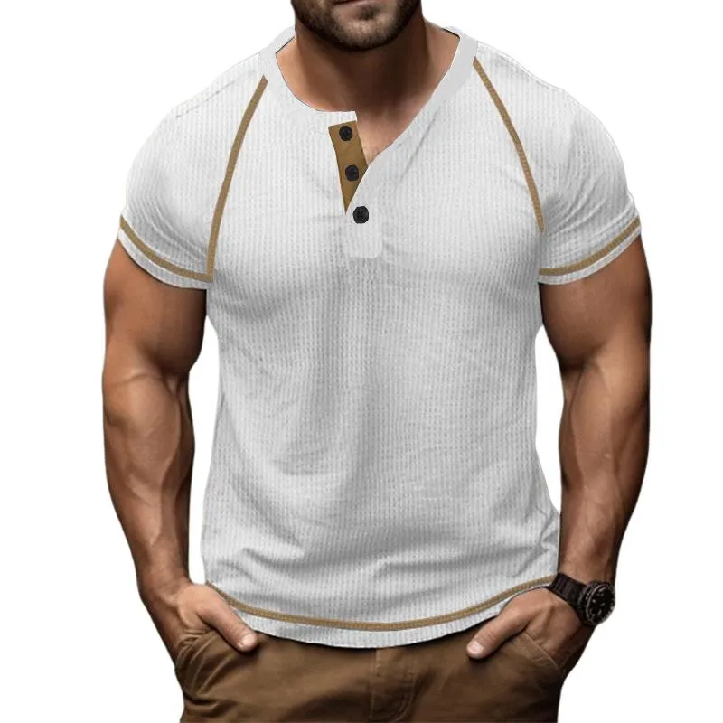 Men's Retro Contrast Color Slim Fit Raglan Short Sleeve T-Shirt 75796337M sold by Manly product image thumbnail 5