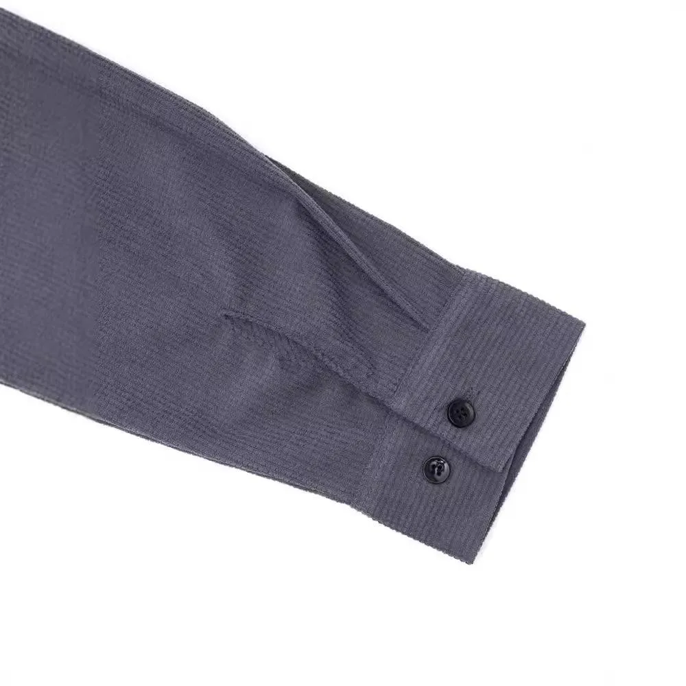 Men's Solid Color Corduroy Lapel Long Sleeve Shirt 40471258Z sold by Manly product image thumbnail 4