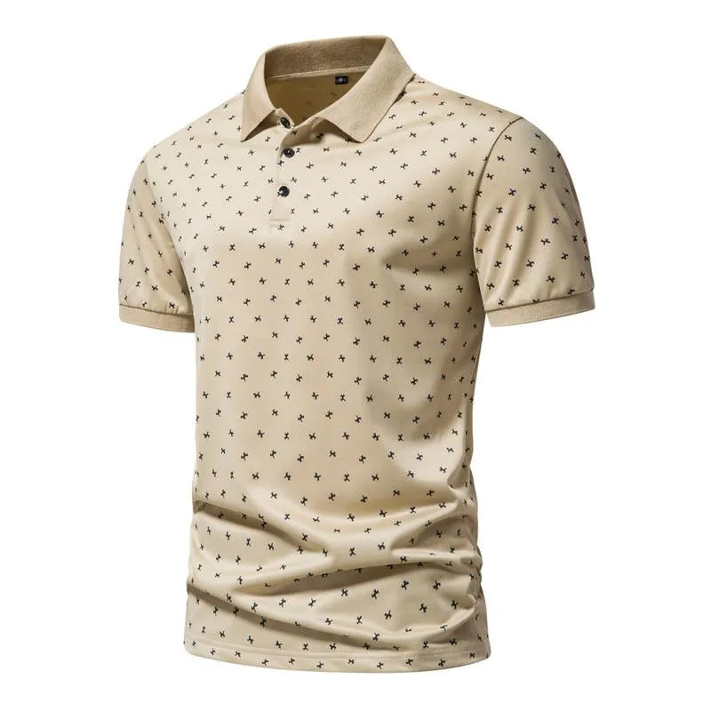 Men's Casual Printed Lapel Short Sleeve Polo Shirt 82211733M sold by Manly product image thumbnail 2