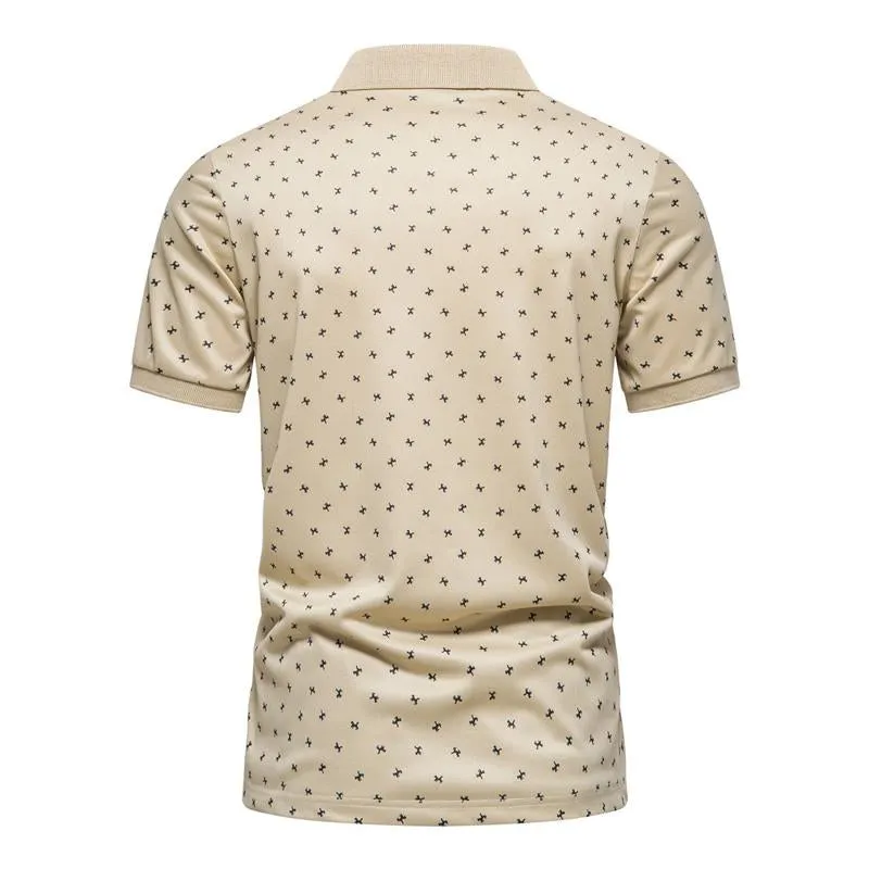 Men's Casual Printed Lapel Short Sleeve Polo Shirt 82211733M sold by Manly product image thumbnail 3