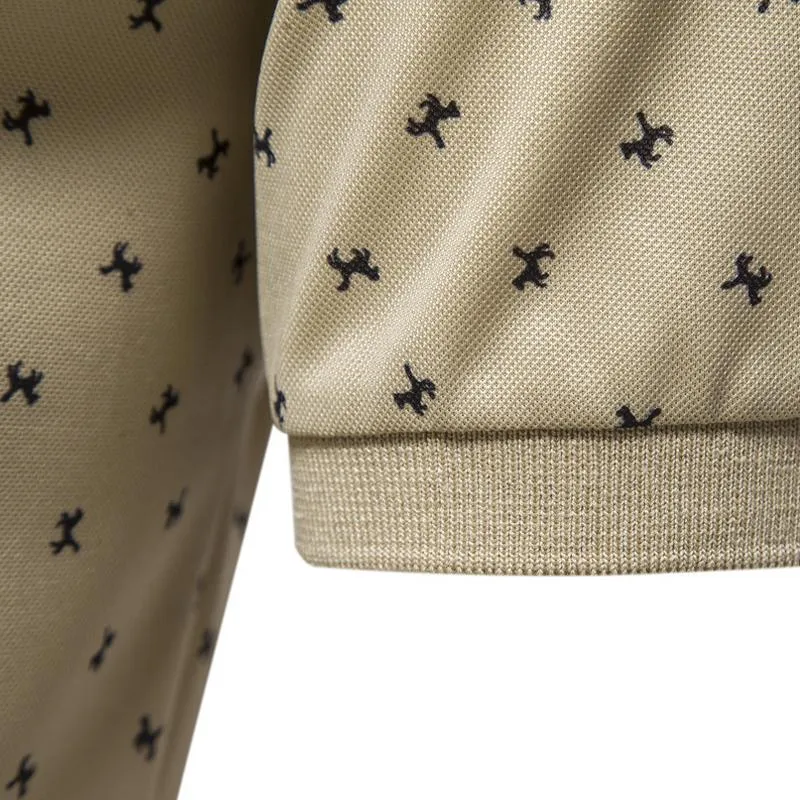 Men's Casual Printed Lapel Short Sleeve Polo Shirt 82211733M sold by Manly product image thumbnail 5