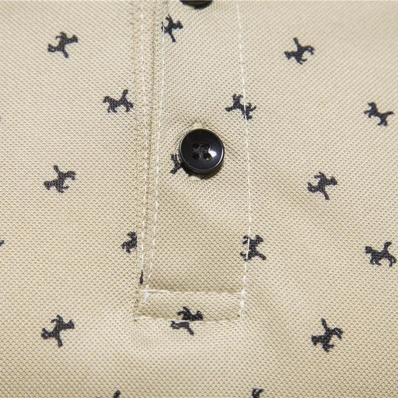 Men's Casual Printed Lapel Short Sleeve Polo Shirt 82211733M sold by Manly product image thumbnail 4